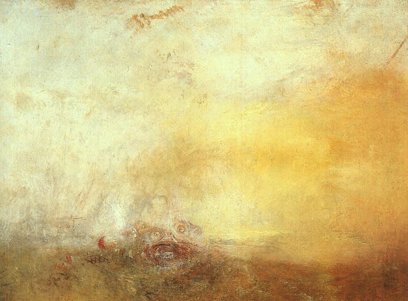 Joseph Mallord William Turner Sunrise with Sea Monsters Norge oil painting art
